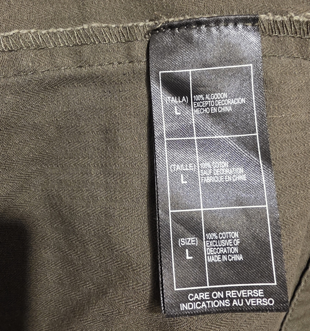 Olive Green Utility Jacket with Rebel Patch - Picture 3 of 4